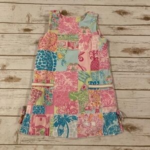 Lilly Pulitzer Little Girls Patchwork Print Shift Dress